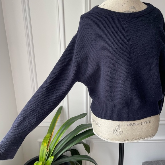 Zara Navy Blue Women's Sweater - Picture 4 of 7